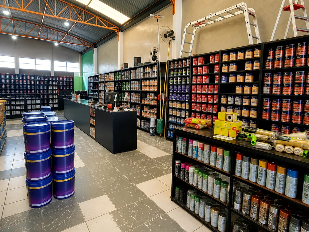 Interior da Corbella Tintas